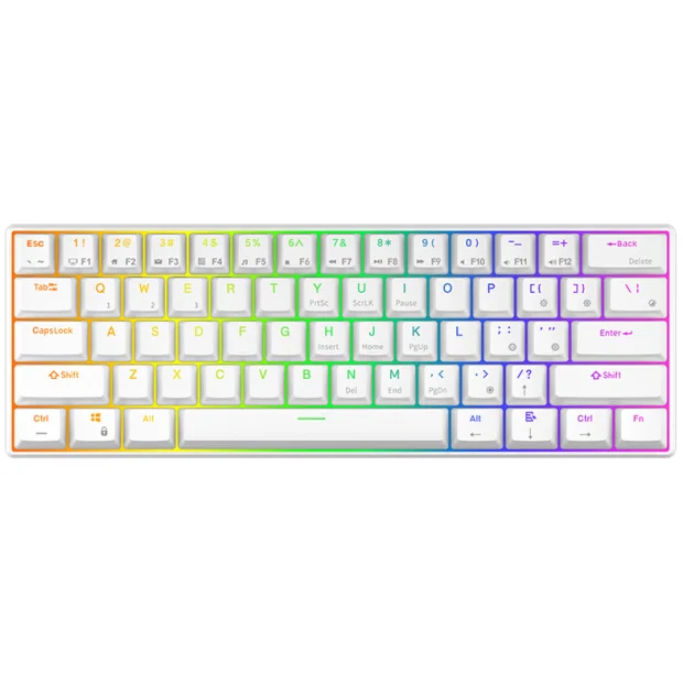 Клавиатура Royal Kludge RK61 RGB (белый, RK Red)